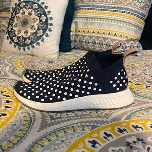 Adidas Blue and White Slip-On Sneakers NMD